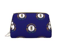 LGHDFYO Trousse de toilette de voyage avec drapeau de l'État du Kentucky, organiseur de cosmétiques portable pour femme, On-The-Go, blanc, One Size