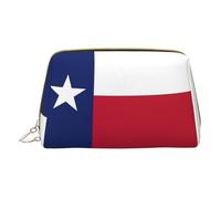 LGHDFYO Trousse de toilette de voyage avec drapeau de l'État du Texas, organiseur de cosmétiques portable pour femme, On-The-Go, Blanc, One Size