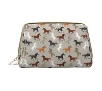 LGHDFYO Trousse de toilette de voyage en forme de cheval mignon, organiseur de cosmétiques portable pour femme, en déplacement, blanc, One Size