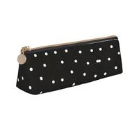 LGHDFYO Trousse triangulaire à pois grande capacité pour homme et femme, pour artiste, maison, bureau, noir et blanc, Blanc., Taille unique, Tendance