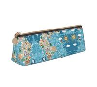 LGHDFYO Trousse triangulaire avec carte de la Grèce, grande capacité, pour homme et femme, artiste, bureau à domicile, Blanc., Taille unique, Tendance