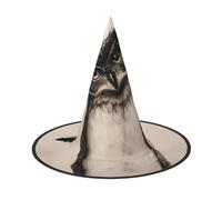 LGHHGY 1 chapeau d'Halloween - mignon hibou imprimé sorcières décoration fête, accessoire de jeu de rôle, casquette de magicien magique pour femmes et hommes
