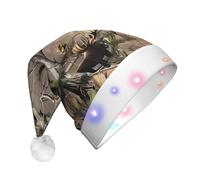 LGHHGY Chapeau de Noël unisexe à LED - Chasse de la faune, cerf, ours, élan, vacances, couvre-chefs festifs pour adultes, parfait pour les fêtes et le quotidien