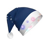 LGHHGY Chapeau de Noël unisexe à LED - Drapeau de la Caroline du Sud imprimé Vacances Festives Couvre-chef pour adultes, parfait pour les fêtes et le quotidien