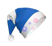 LGHHGY Chapeau de Noël unisexe à LED - Drapeau du Nicaragua imprimé vacances festives couvre-chefs pour adultes, parfait pour les fêtes et le quotidien