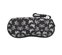LGHHGY Cookies Food Chocolate Chip Biscuits Print Étui à lunettes avec fermeture éclair - Sac de protection portable pour lunettes de soleil et lunettes de lecture, Lapin, taille unique