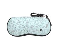 LGHHGY Cookies Food Chocolate Chip Biscuits Print Étui à lunettes avec fermeture éclair - Sac de protection portable pour lunettes de soleil et lunettes de lecture, Impression chimique., taille unique