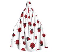 LGHHGY Costume d'Halloween à capuche avec imprimé coccinelle sept étoiles - Parfait pour les fêtes, les carnavals, les expositions de bande dessinée, et plus encore