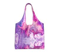 LGHHGY Grand sac fourre-tout réutilisable en toile avec imprimé drapeau du Nouveau-Mexique pour femme, parfait pour les courses, les voyages, Marbre violet coloré, Taille unique