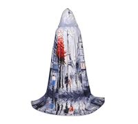LGHHGY S Cape à capuche unisexe pour adulte - Paris City Tree Tour Eiffel Art Full Print Costume pour fêtes, carnavals, expositions de bande dessinée