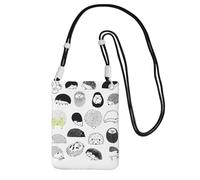LGHHGY Sac à main à bandoulière noir - Sac pour téléphone portable imprimé hérisson, parfait pour les déplacements, le shopping et les activités de plein air, Noir , Taille unique