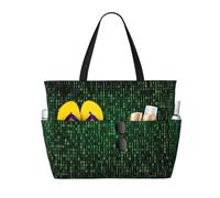 LGHHGY Sac de voyage de plage avec impression artistique de grande capacité - Léger et durable - Parfait pour les vacances et un usage quotidien, Hacker Era, Taille unique