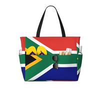 LGHHGY Sac de voyage de plage imprimé de notes de musique de grande capacité, léger et durable, parfait pour les vacances et un usage quotidien, Drapeau Afrique du Sud, Taille unique