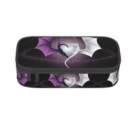 LGHHGY Trousse à crayons avec imprimé drapeau américain - Organisateur de stylos multifonction, sac de papeterie portable pour l'école, le bureau et les voyages, Dragons violets et écrits, Taille