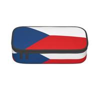 LGHHGY Trousse à crayons avec imprimé drapeau français - Multifonction - Sac de papeterie portable pour l'école, le bureau et les voyages, Drapeau de la République tchèque, Taille unique, Cartable