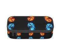 LGHHGY Trousse à crayons avec imprimé pingouin - Organisateur de stylos multi-usages, sac de papeterie portable pour l'école, le bureau et les voyages, Ice and Fire Boxing, Taille unique, Cartable