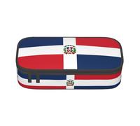LGHHGY Trousse à crayons imprimée drapeau de Belgique - Organiseur de stylos multifonction, sac de papeterie portable pour l'école, le bureau et les voyages, République Dominicaine., Taille unique