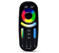LGIDTECH Télécommande noire FUT092-B 4 zones RVB + CCT (batterie non incluse) pour ampoule LED Miboxer/Mi-Light RVB + CCT, plafonnier, spot, projecteur, contrôleur de bande LED