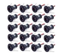 LGJEGD Mini Spot encastrable Noir 1 W CC 12 V, 15 mm, dimmable, avec transformateur 36 W, lot 16 (Red Light,120 Degrees)