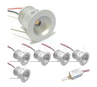 LGJEGD Mini Spot LED encastrable 25 mm 12 V, kit d'éclairage Plafond extérieur (Warm White,30 Degrees)