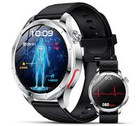 Lgnitek 2026 Nouv’ Montre Connectée Homme avec ECG+HRV/Pressιon artérιelle/Acide Urique/IMC,1,43" AMOLED Smartwatch avec Fonction SOS,24/7 Fréquence Cardiaque/Sommeil/SpO2/Apnée,Android/iOS