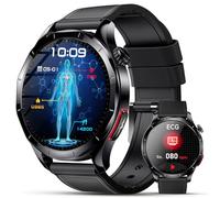 Lgnitek 2026 Nouv’ Montre Connectée Homme avec ECG+HRV/Pressιon artérιelle/Acide Urique/IMC,1,43" AMOLED Smartwatch avec Fonction SOS,24/7 Fréquence Cardiaque/Sommeil/SpO2/Apnée,Android/iOS