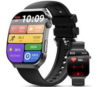 Lgnitek 2026 Smartwatch Homme avec ECG/Pression Artérielle/Mini-bilan Santé | 2.2" 3D Écran Incurvé Montre Connectée avec Fonction Féminine, 24H Fréquence Cardiaque/HRV/SpO2/Sommeil Monitor, Android iOS