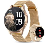Lgnitek Montre Connectée Femme avec ECG+HRV/IMC/, 1,43" AMOLED Smartwatch avec 24H Τе ѕіо Αrтérіеllе, Fréquence Cardiaque, Sommeil Monitor, Fonction Féminine, IP68 pour Android iOS