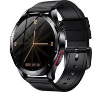 Lgnitek Montre Connectée Homme Femme Avec Imc, Rond, 1.43"" Amoled Smartwatch Avec Appel D'urgence Sos, 24h Fréquence Cardiaque, Spo2, Sommeil Monitor Pour Android/Ios