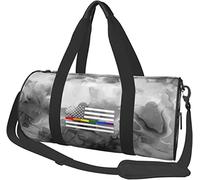 Lgtbq Pride, Rainbow Thin Line Flags Voyage Bagage Duffel Bag Sports Rolling Pliable Duffel Bag, Marbrure
