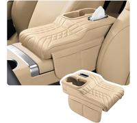 Lgtcjzfw Coussin Accoudoir Central 5-en-1 pour Chevrolet 3800/400/4100/454 SS/500/Apache/Bison 1962-1996, Coussinet de Console en Mousse à Mémoire avec Boîte Mouchoirs, Cuir,Beige