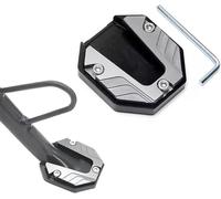 Lgtcjzfw Support de Béquille Latérale Moto en Aluminium pour Harley Davidson XL883 1986-2010 2011 2012 2013 2014, Extension de Béquille Anti-dérapante, Plaque d'Appui pour Parking,Silver