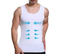 Lgtfy - Gilet amincissant pour homme - Maillot de compression pour gynécomastie - Contrôle du ventre - Change en quelques secondes, blanc, Taille XL