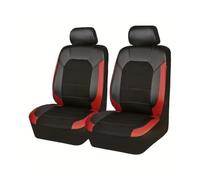 LGTYFVS 2 Pièces Housses de Siège Auto Avant pour Nissan Navara D22 Navara D40 Navara D40 S Navara Np300 Navara Np300 S, Simili Cuir Confortables et Respirantes Compatibles Airbags Toute Saison,Red