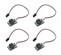 LGuenrot 6-12V 2A Two-Way Electronic Switch 1CH Relay Module Power on-Off Remote Control 30x18x16mm Mini Size for RC Model Airplane Servo(4pcs)