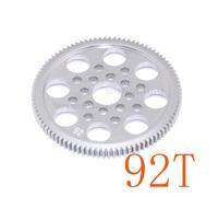LGuenrot Pignon Droit en Aluminium 48P 80T 85T 92T for Voiture de Course RC 1/10 Sakura D3 CS Drift, Compatible CS S XI XIS(92T)