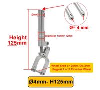 LGuenrot Worn Hole 4mm Damping Kneeling Landing Gear Height 95mm-165mm Worm Shock Tripod for 3-4kg RC Aircraft EDF Plane(D4- H 125mm)