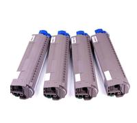 LgvzOcs Cartouche de Toner 4 pièces C831 C841 Compatible avec 831 841 C831cdtn C831dn C831n C841cdtn C841dn C841n(44844505-8 EUR)