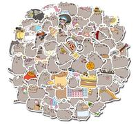 LGWJHCY Autocollant P-usheen 100 pcs Cat Stickers Mignon Cartoon Autocollant imperméable pour Scrapbook Ordinateur Skateboard Bagages pour Filles Adolescentes