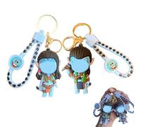LGWJHCY AVA-Tar Lot de 2 porte-clés AVA-Tar Mini Keychain - Décoration de sac à livres - Figurine d'action en PVC - Petit personnage de dessin animé - Idéal pour les collections de fans de film