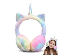 LGWJHCY Cache-oreilles d'hiver en forme de licorne pour filles, cache-oreilles en peluche mignon, pliable, chaud pour l'extérieur, accessoires d'hiver froids