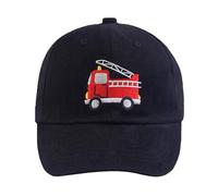 LGWJHCY Casquette Baseball Camions Pompiers - Protection UV, Chapeau d'été Reglable pour Garçons et Filles Taille Unique 2-5 Ans (Noir)