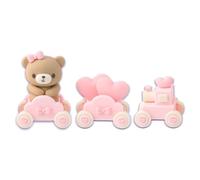 LGWJHCY Décoration de gâteau ours en peluche rose, décoration de gâteau pour fête prénatale, fête d'anniversaire, décoration pour la Saint-Valentin, mariage, anniversaire de mariage