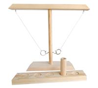 LGWJHCY Jeu Société à Crochets, Ring Toss Games, Jeux Société, Enfants et Adultes Jeu en Bois avec Tableau à Points, Anneaux en Bois pour Fête, Familles, Bars et Fêtes.(Classique)