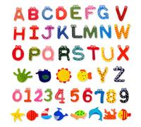 LGWJHCY Lettres Magnétiques Numéros et Animaux Frigo Autocollants, 48 pièces Alphabet Aimants Numéro Animaux Jouets éducatifs Fridge Stickers Set Cadeau pour Enfants Apprentissage Préscolaire