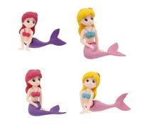 LGWJHCY Lot de 4 figurines miniatures de jardin féérique Fantastique Sirène Figure Collection Jeu de jeu Fairy Garden Plante Pot Micro Paysage Dollhouse Accessoires