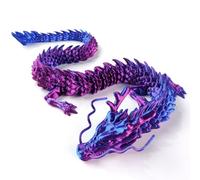 LGWJHCY Ornement D'aquarium Bleu-Rouge Dragon, Décoration Réaliste Bureau, Jouet Dragon Cristal entièrement articulé Jouet de Bureau Dragon Articulation Flexible Jouet de Bureau.