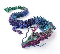 LGWJHCY Ornement D'aquarium Bleu-Violet Dragon, Décoration Réaliste Bureau, Jouet Dragon Cristal entièrement articulé Jouet de Bureau Dragon Articulation Flexible Jouet de Bureau.