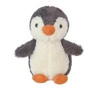 LGWJHCY Peluche Ours Pingouin 23cm, Fourrure Douce avec Capuche et Patte Impression - Cadeau (Gris)