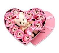 LGWJHCY Savon Rose Fleur Coffret, Savon Fleur Coffret Cadeau Simulation Coeur, Rose Bouquets Festival pour Anniversaire Anniversaire Mariage